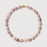 Rosé Pink Round Baroque Pearl Necklace