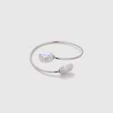 Twin Flame Open Baroque Pearl Cuff Bracelet