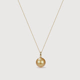 Selena South Sea Golden Pearl Pendant Necklace -AAAAA Quality