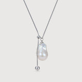 Élan Baroque Pearl Lariat Necklace