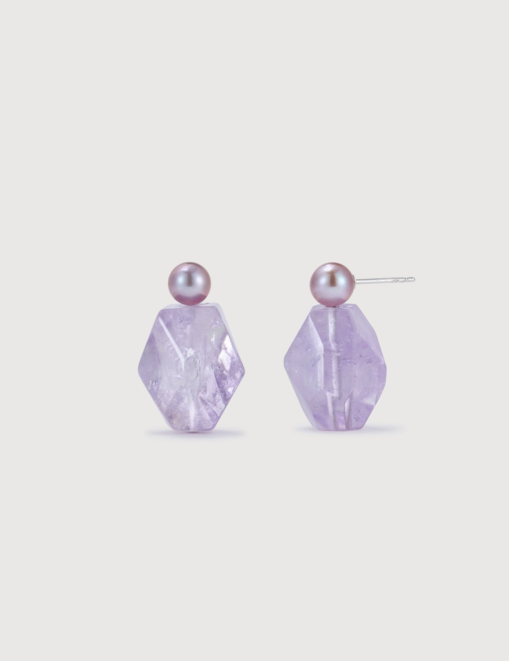 Icicle Freshwater Pearl &  Quartz Earrings