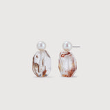 Icicle Freshwater Pearl &  Quartz Earrings