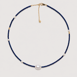 Aurelle Lapis Pearl Choker