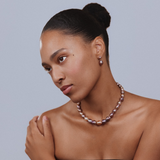 Mauve Pearl Drop Earrings