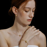 Solène Golden South Sea Pearl Drop Earrings