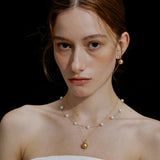 Solène Golden South Sea Pearl Drop Earrings