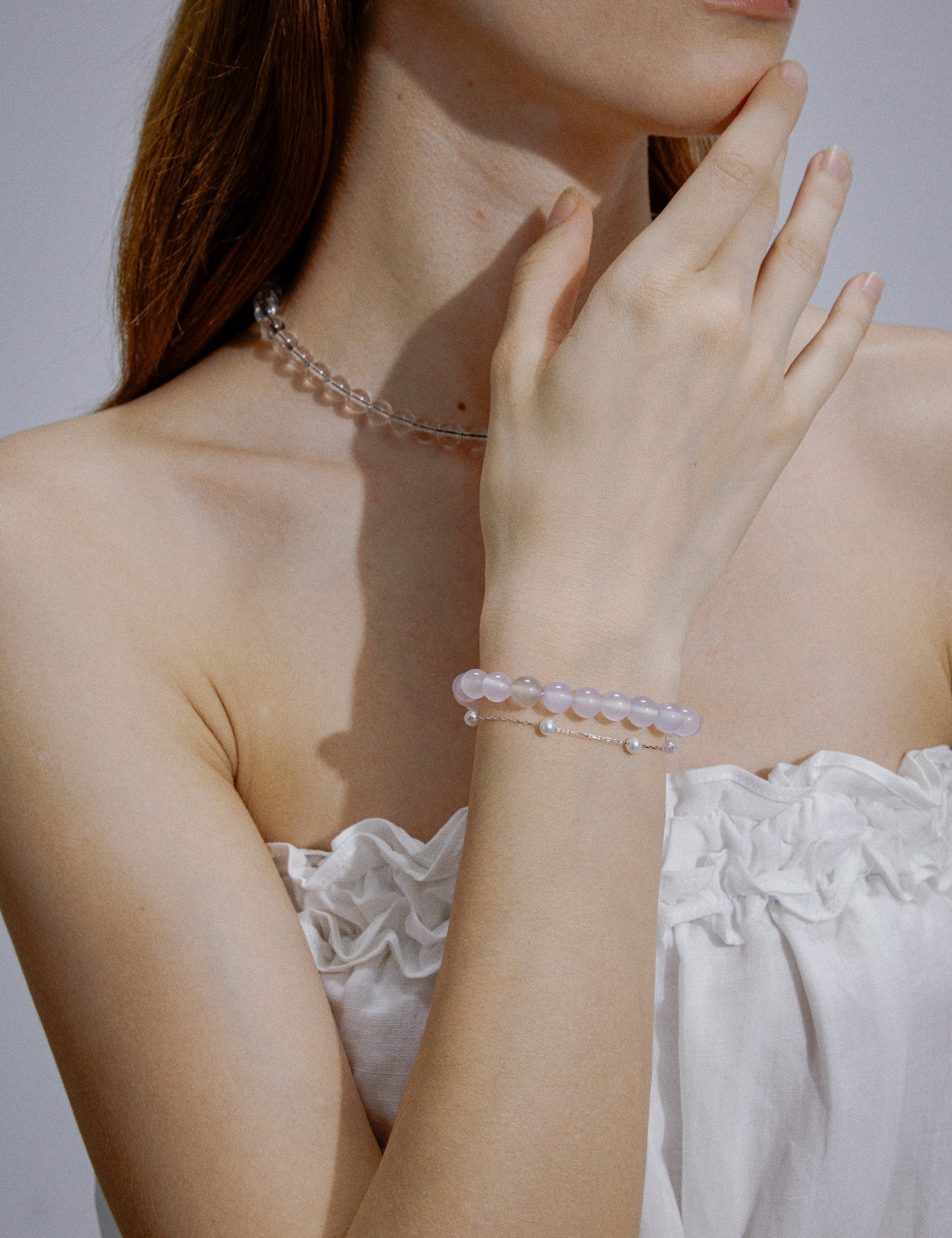 Moon Mist | Lavender Chalcedony Bracelet