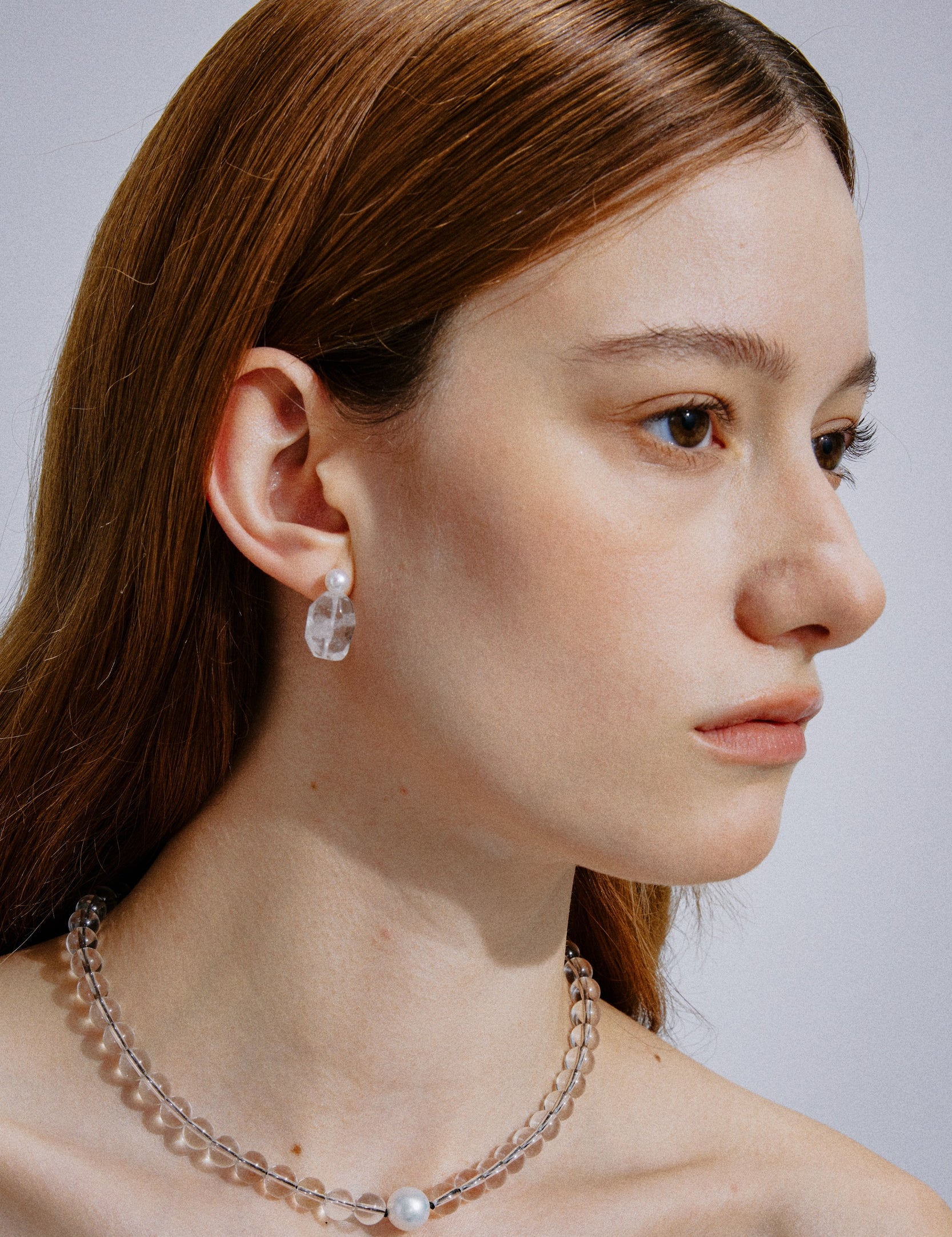 Moonlit Crystal Pearl Necklace