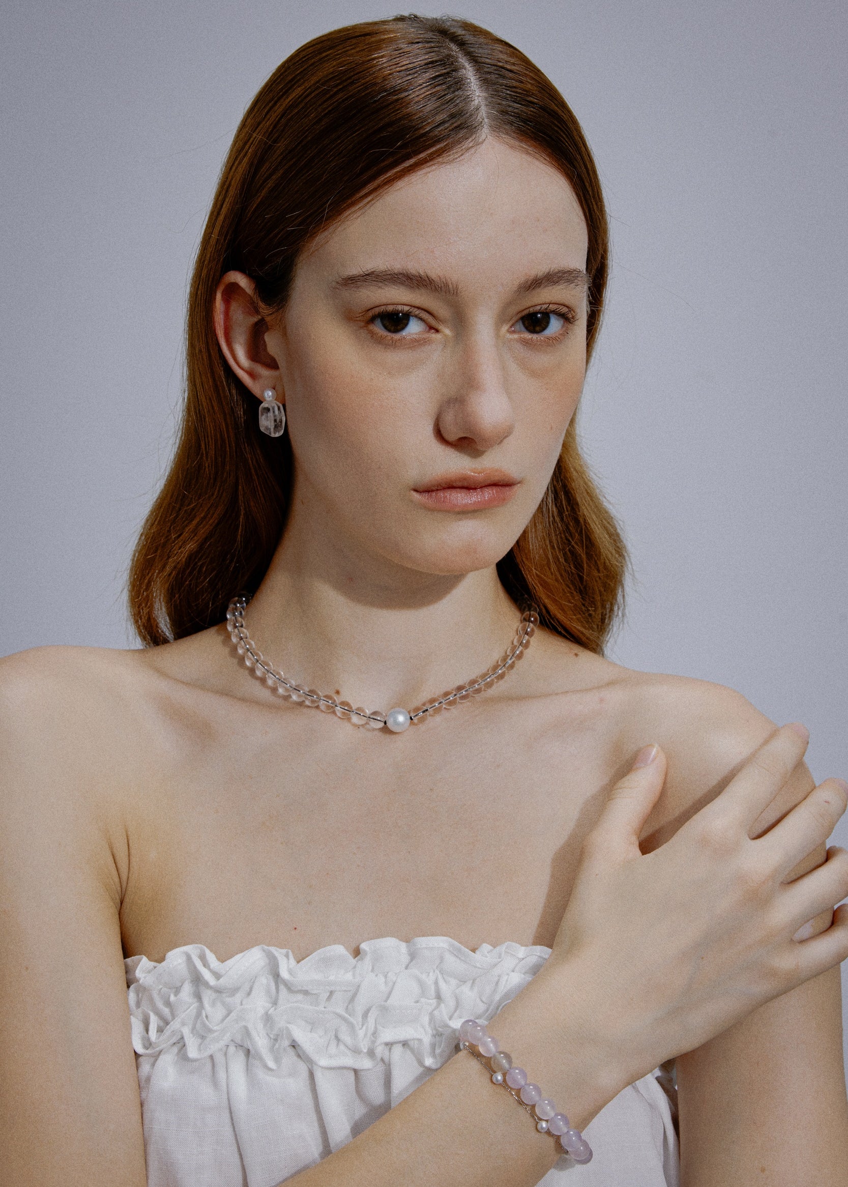 Moonlit Crystal Pearl Necklace