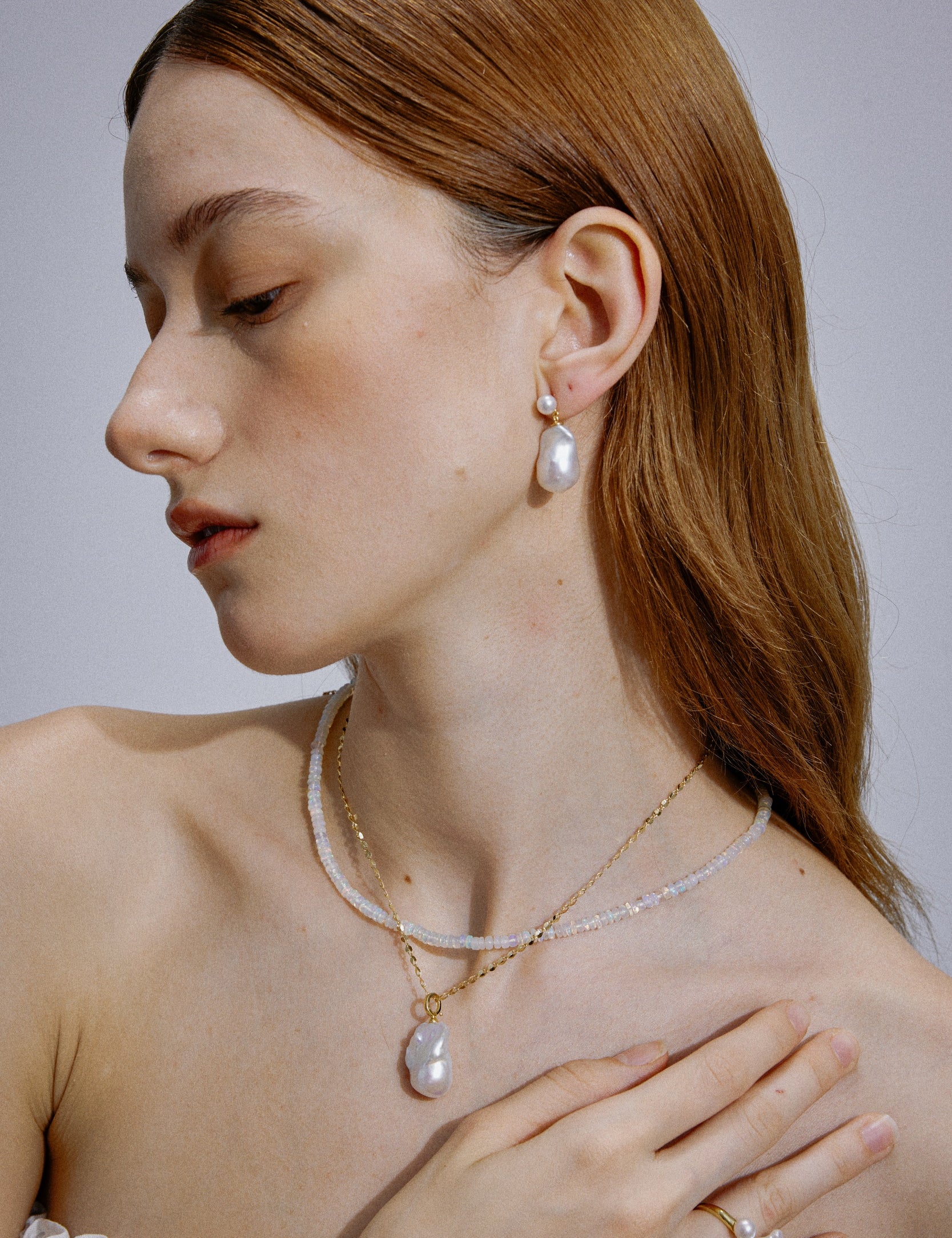 One & Only  Baroque Pearl Open Ring