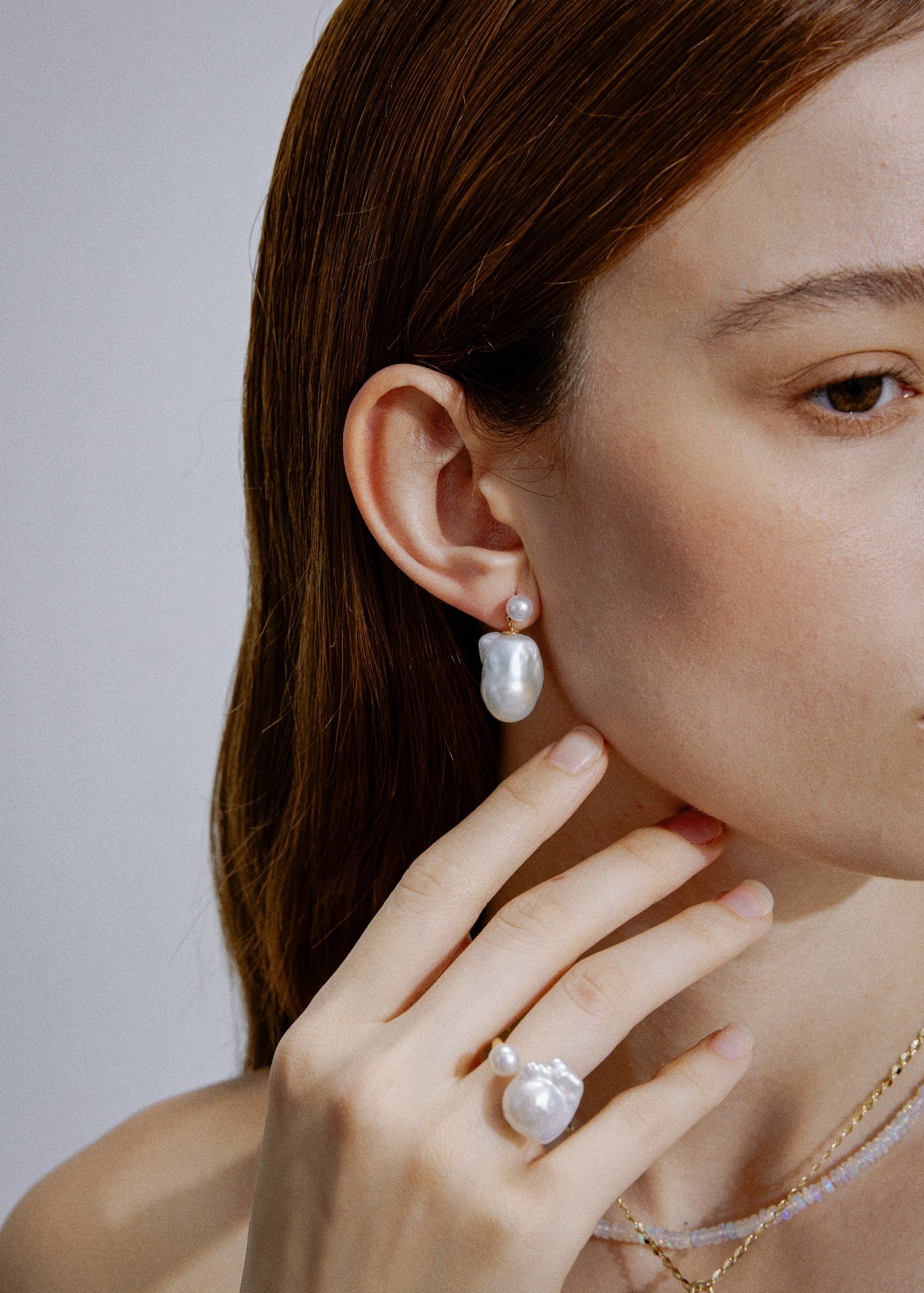 One & Only  Baroque Pearl Open Ring