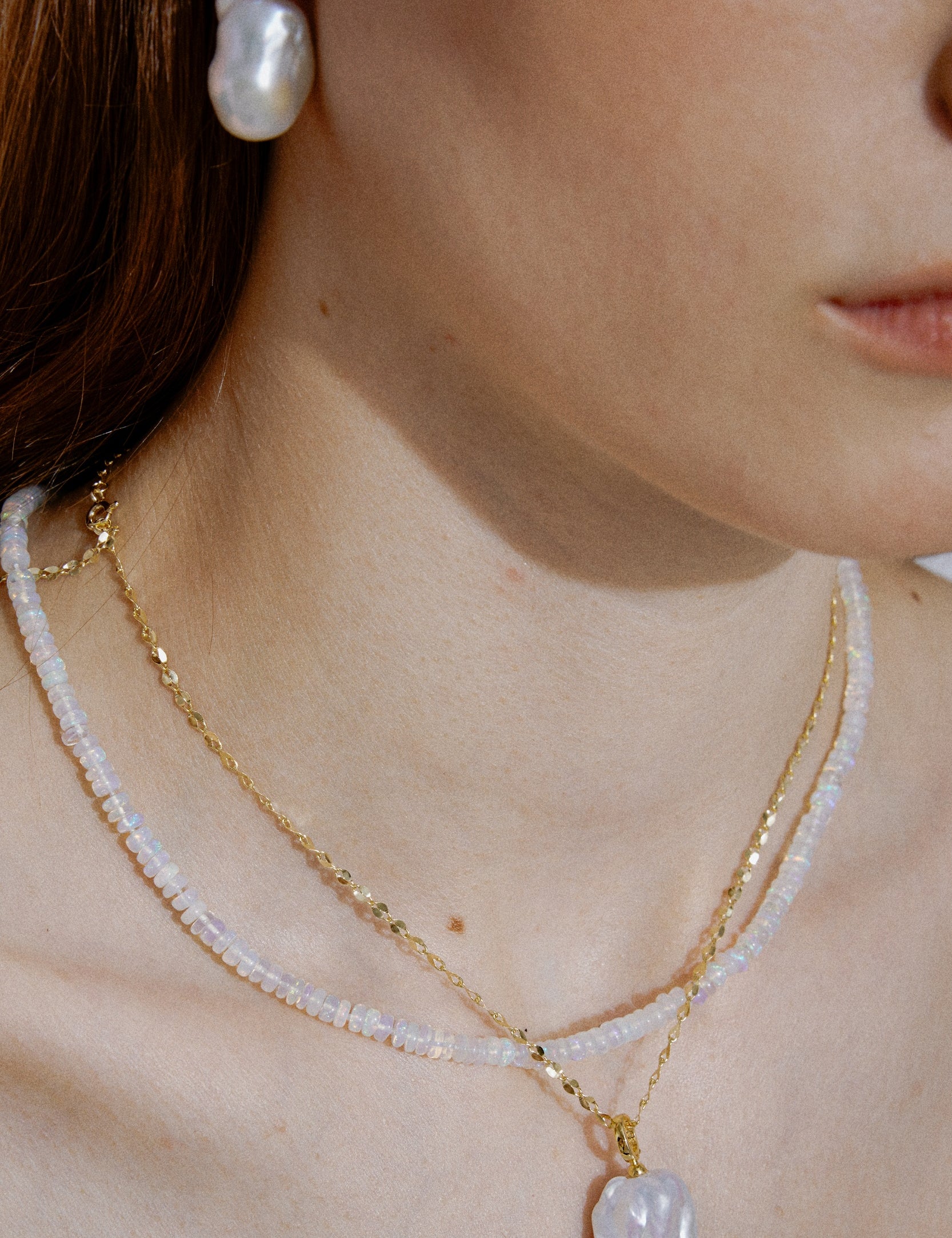 Luna Aura Opal Necklace