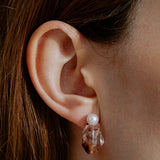 Icicle Freshwater Pearl &  Quartz Earrings
