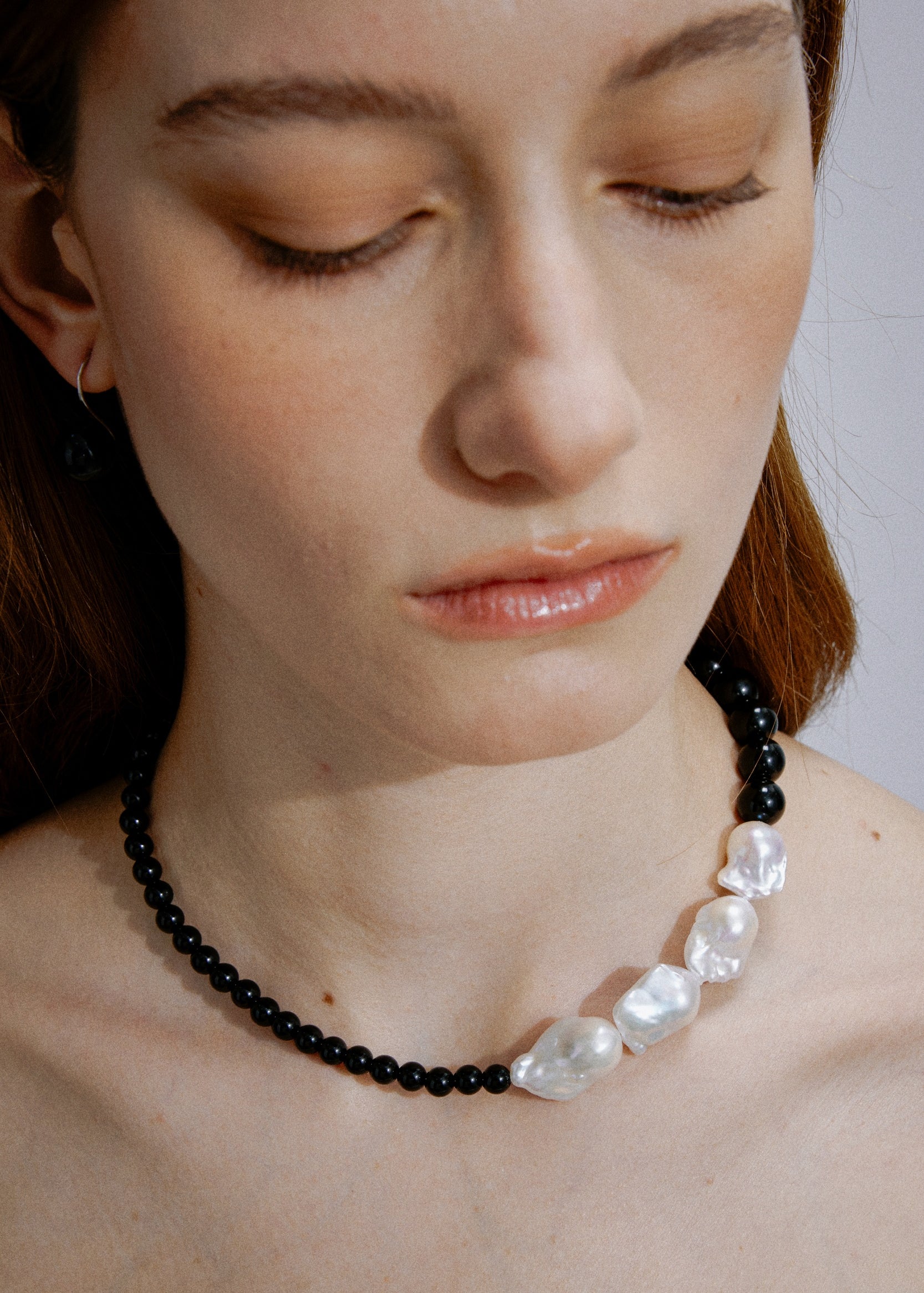 Éclipse Onyx Pearl Necklace