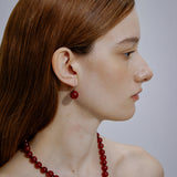 Ruby Red Agate Necklace