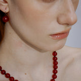Ruby Red Agate Necklace