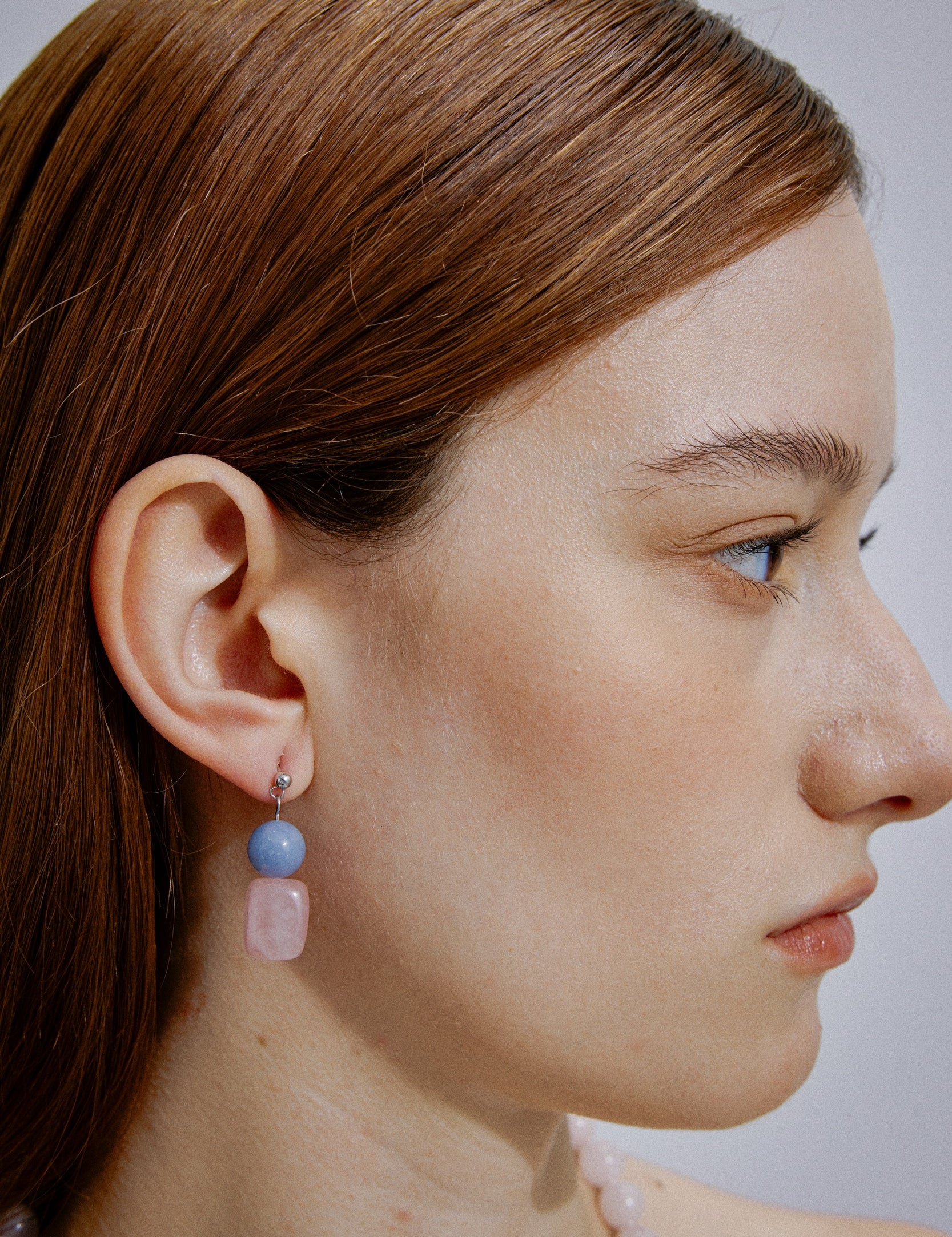 Sorbet Angelite Rose Quartz Earrings
