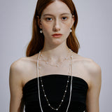 Moontrail Long Baby Pearl Necklace