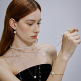 Moontrail Long Baby Pearl Necklace