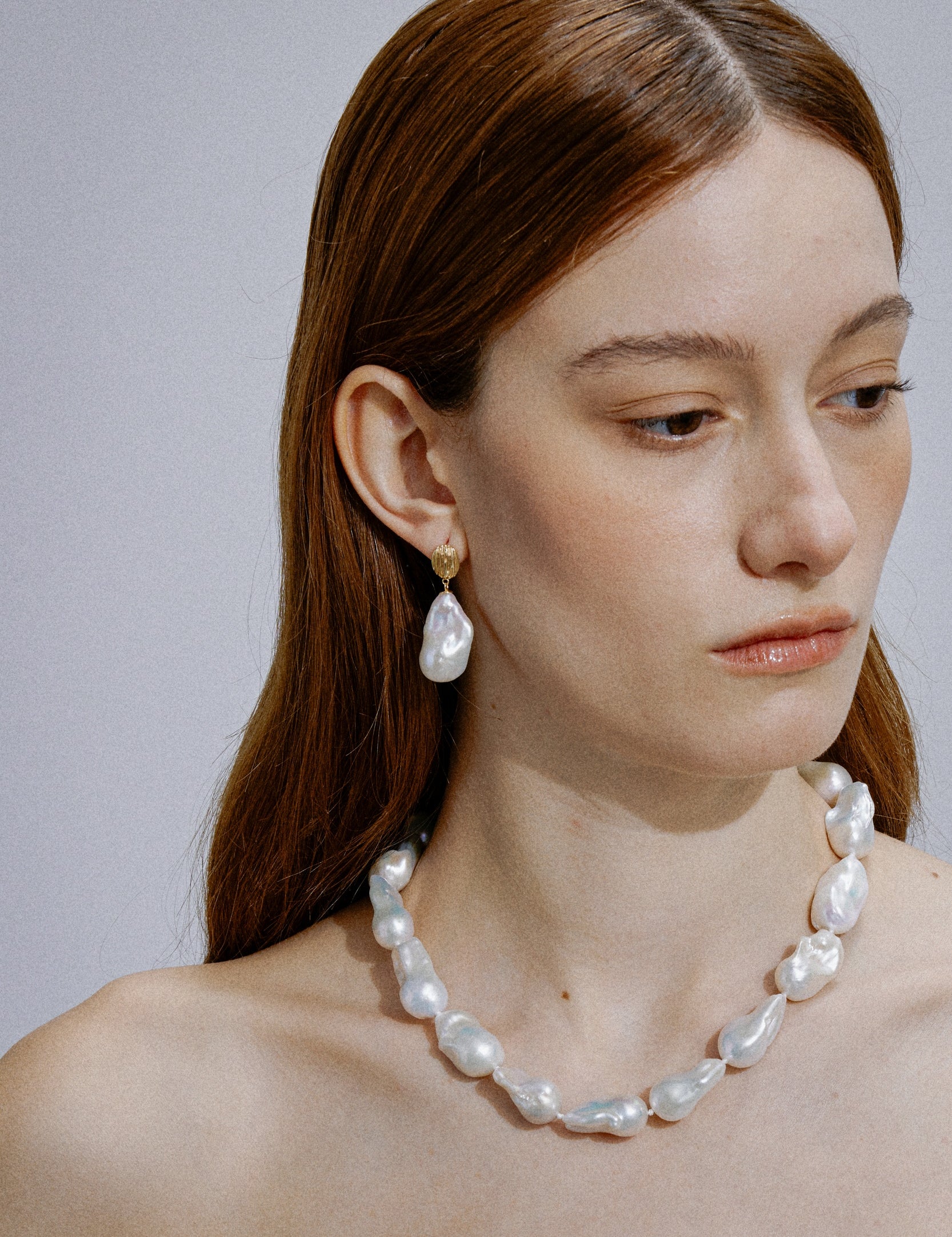 Wild Grace Drops Baroque Pearl Drop Earrings