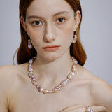 Rosé Drift Pink Baroque Pearl Earrings