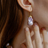Rosé Drift Pink Baroque Pearl Earrings