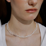 Ripple Triple-Strand Baby Pearl Necklace