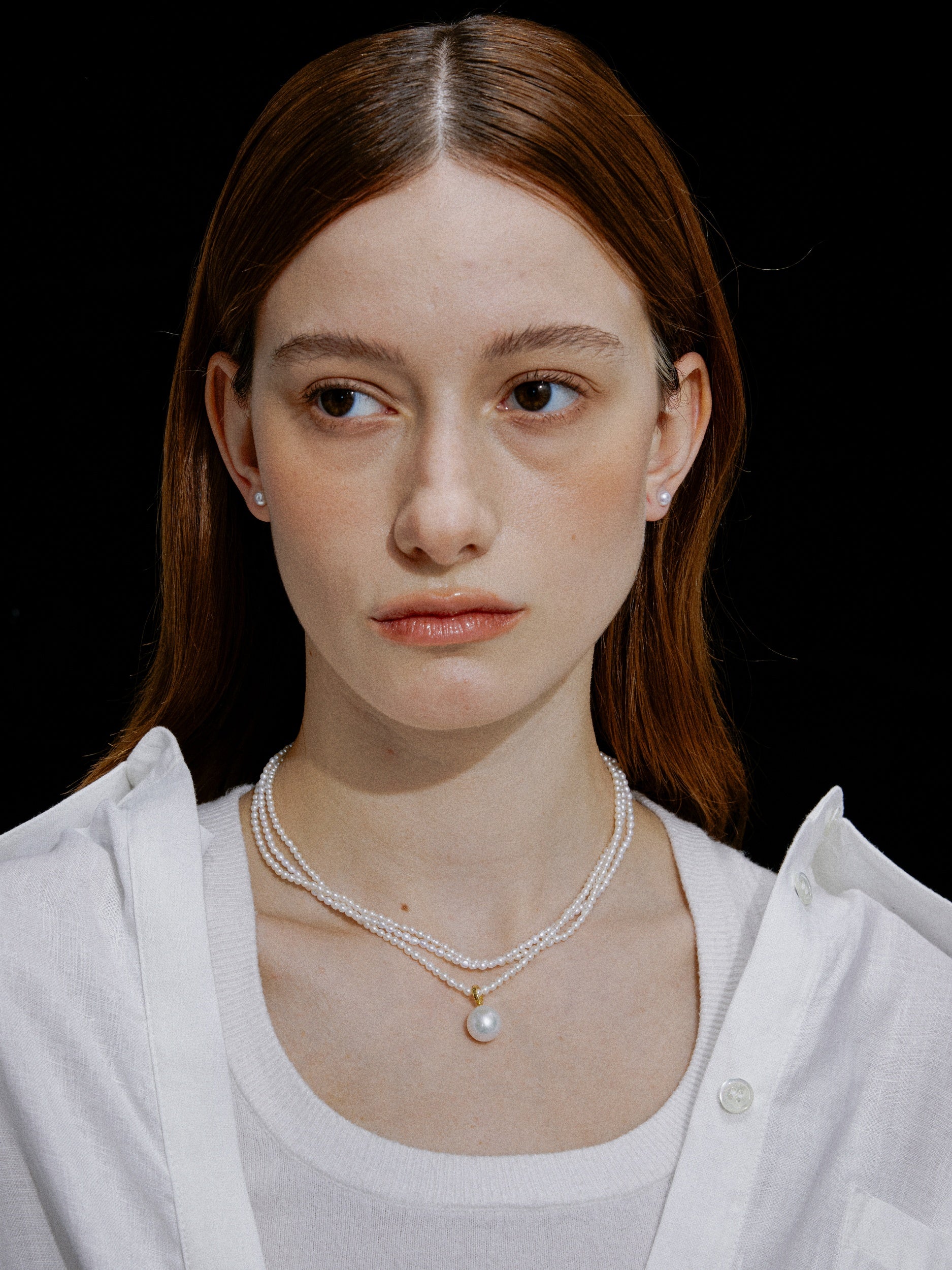 Ripple Triple-Strand Baby Pearl Necklace