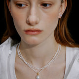 Ripple Triple-Strand Baby Pearl Necklace