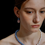 Celeste Angelite Pearl Necklace