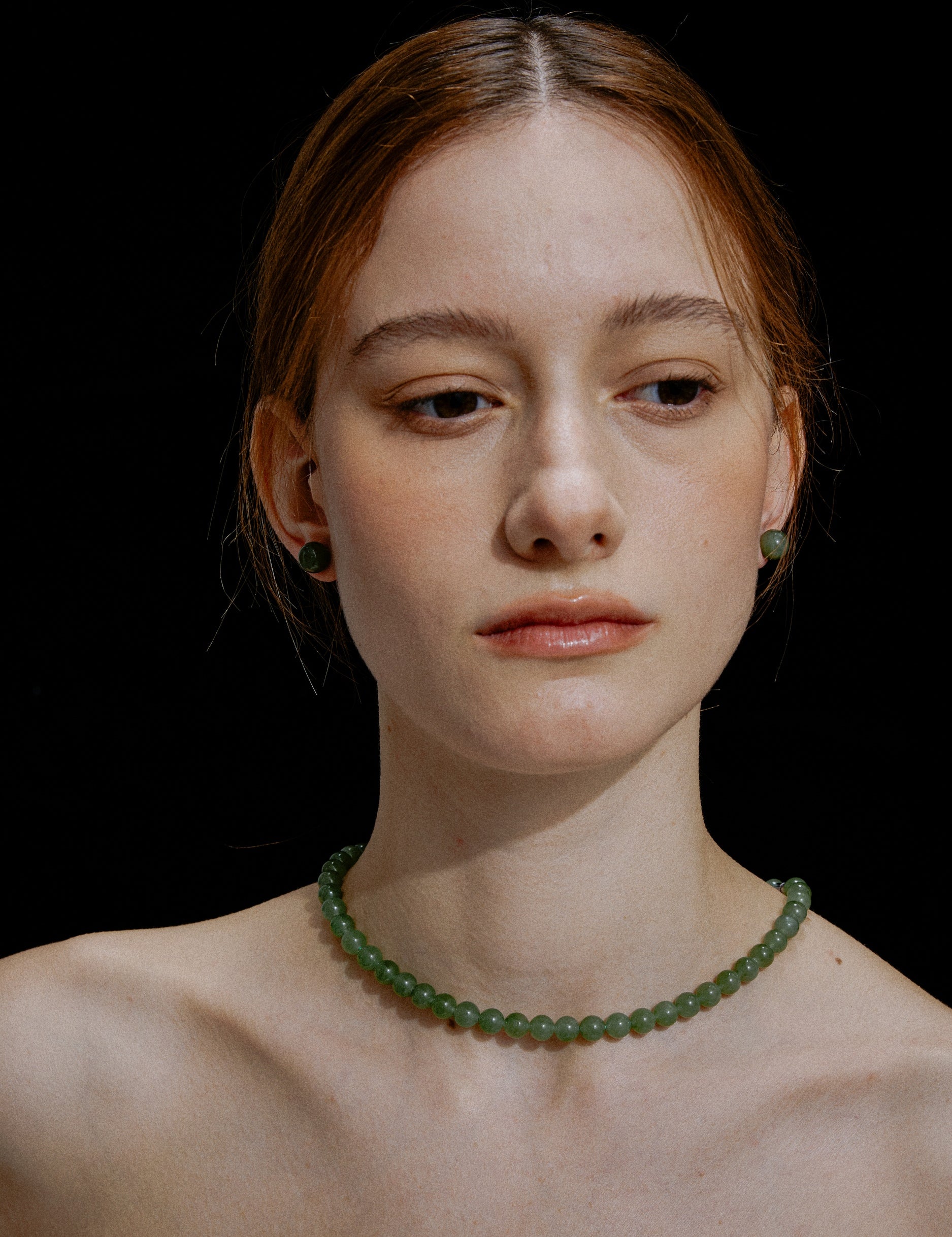 Meadow Jade Necklace & Stud Set