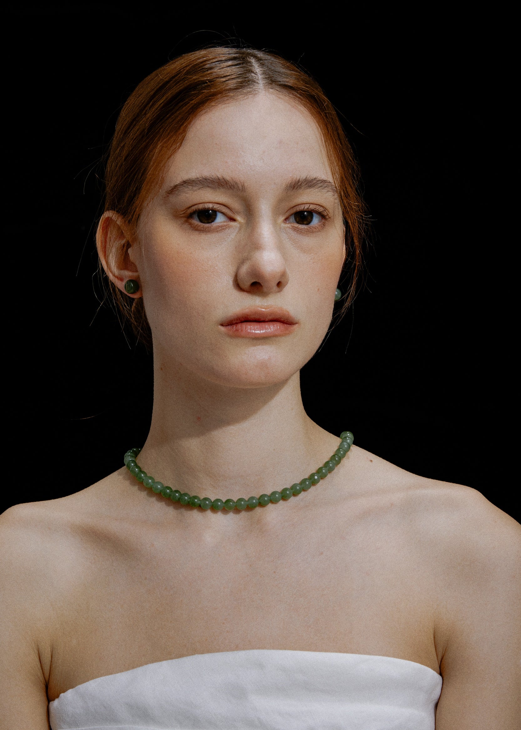 Meadow Jade Necklace & Stud Set