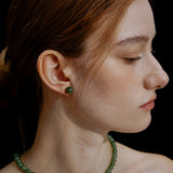 Meadow Jade Necklace & Stud Set