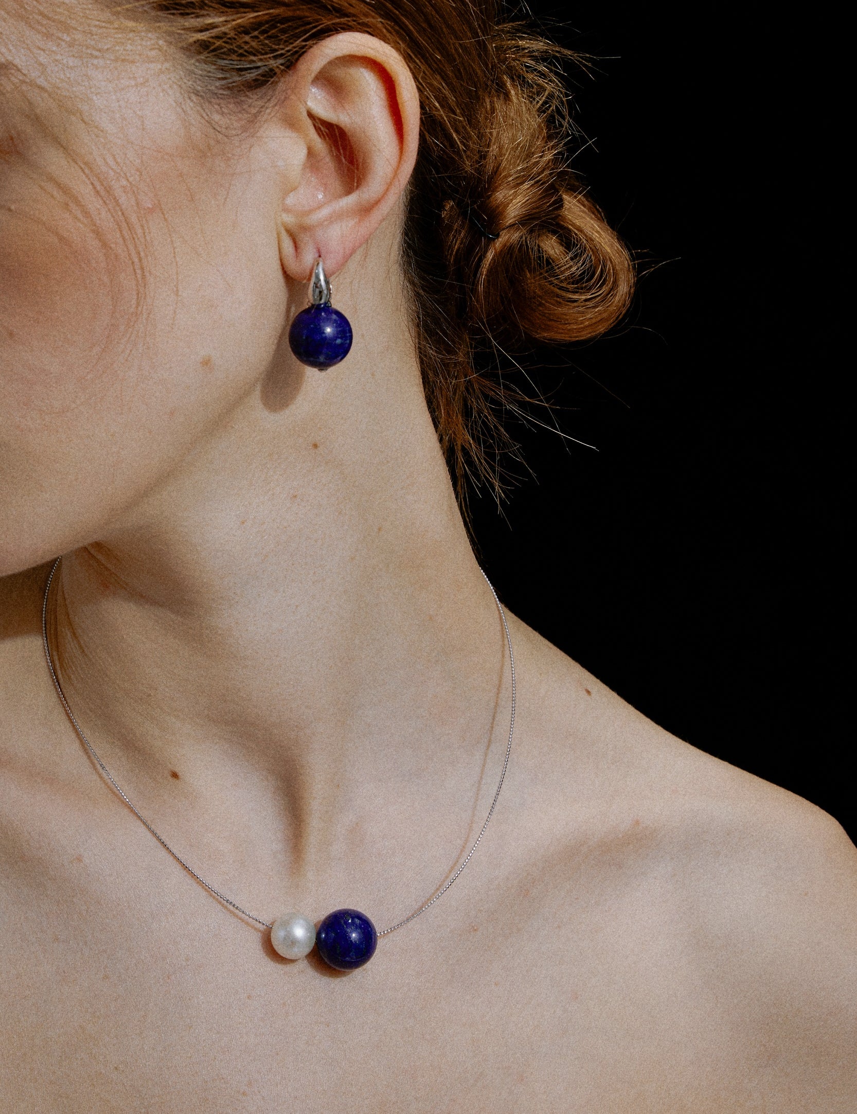 Aster Lapis Pearl Choker