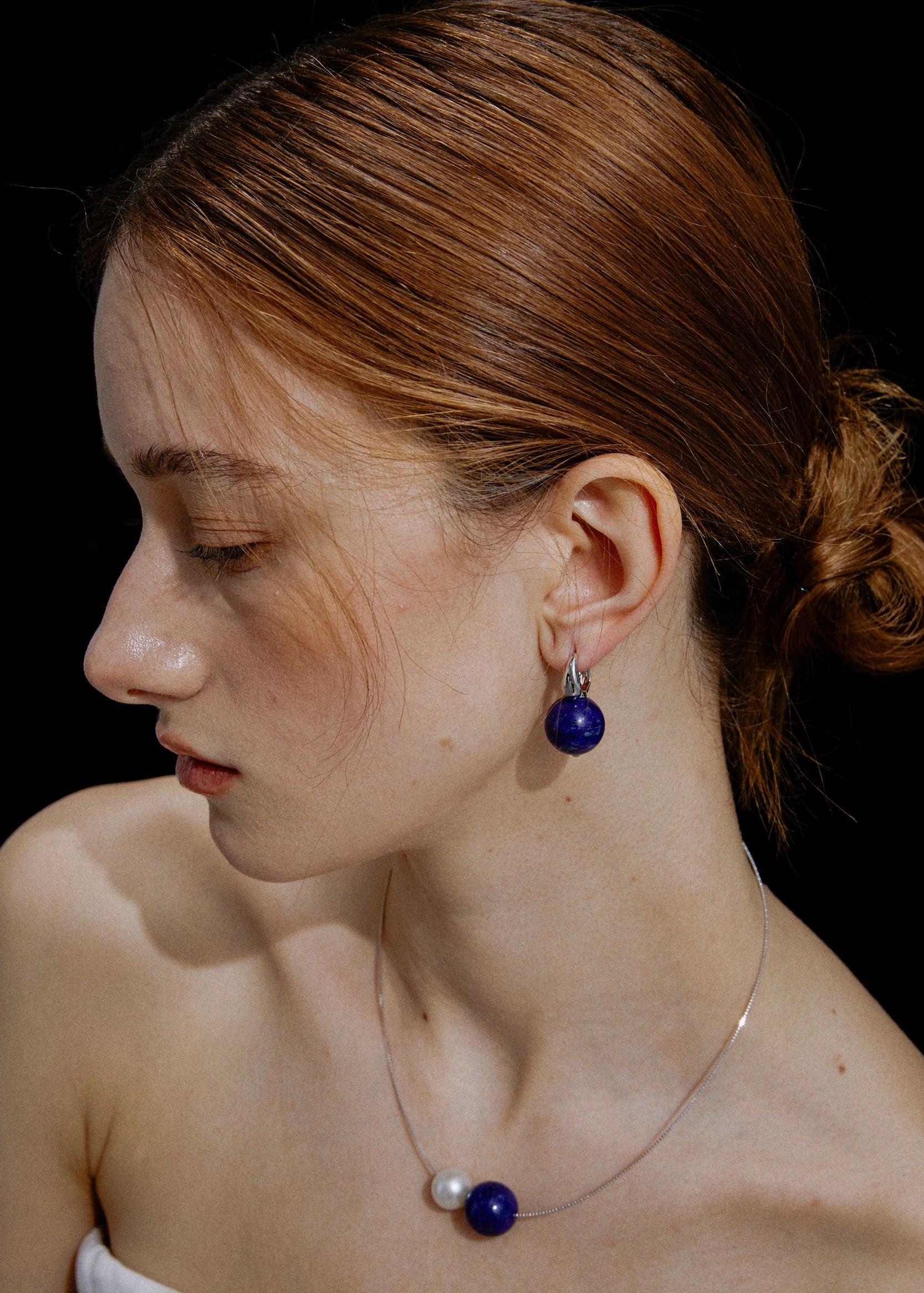 Aster Lapis Pearl Choker