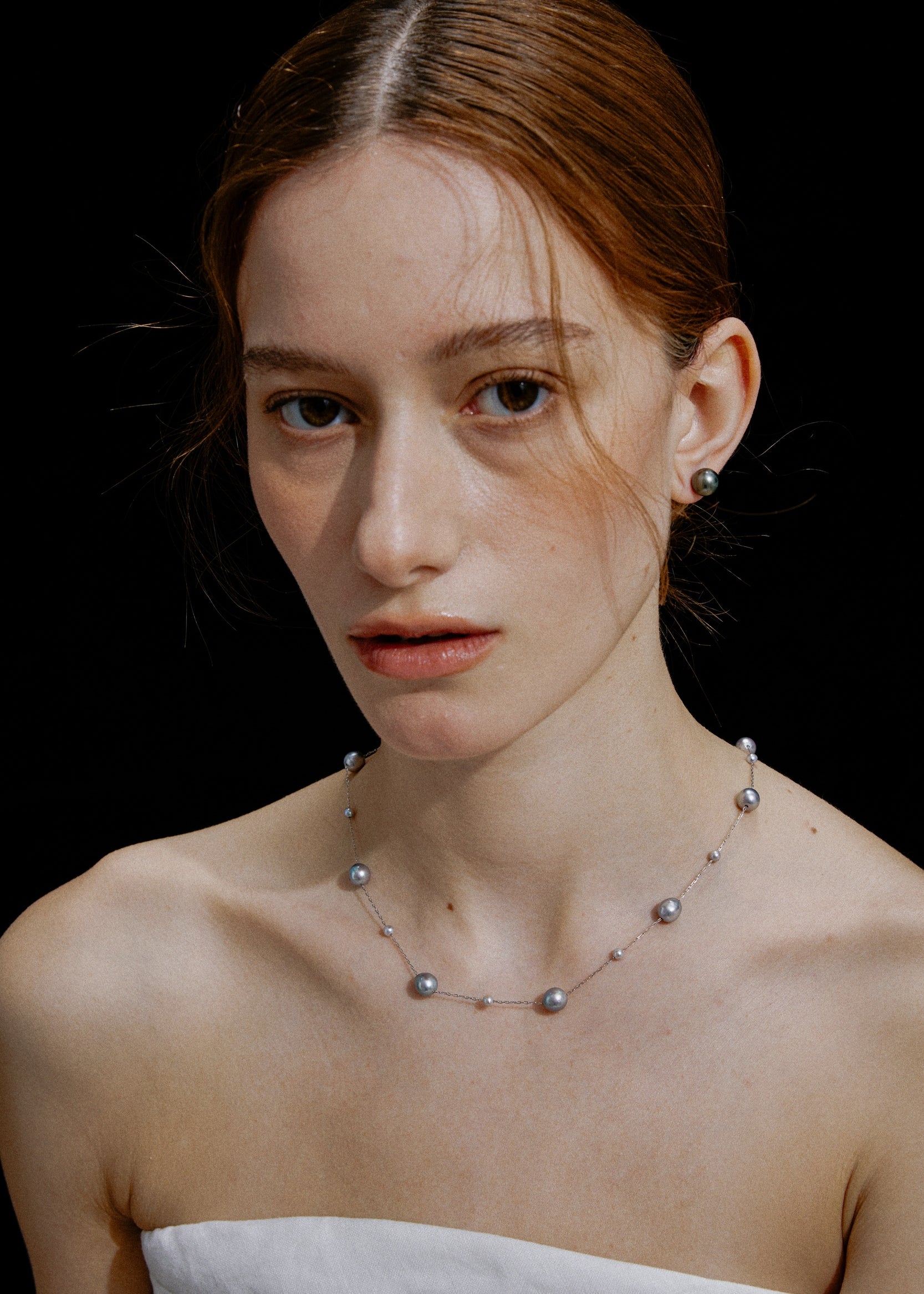 Astra Hanadama Akoya Pearl Station Necklace