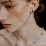 Astra Hanadama Akoya Pearl Station Necklace