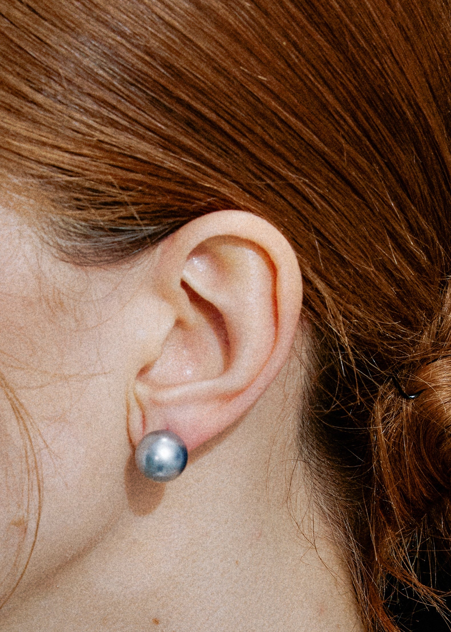 Platinum Gray Tahitian Pearl Stud Earrings