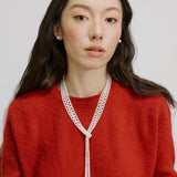 Ribbon Pearl Necklace