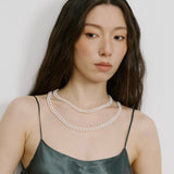 Ribbon Pearl Necklace
