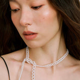 Ribbon Pearl Necklace