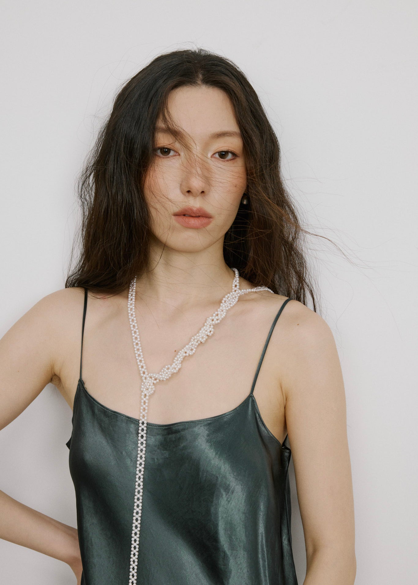 Ribbon Pearl Necklace