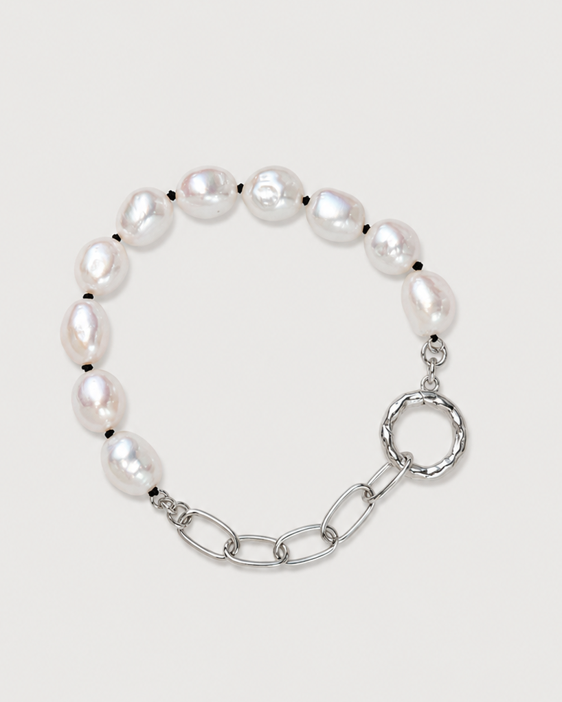 Élan Baroque Pearl Chain Bracelet