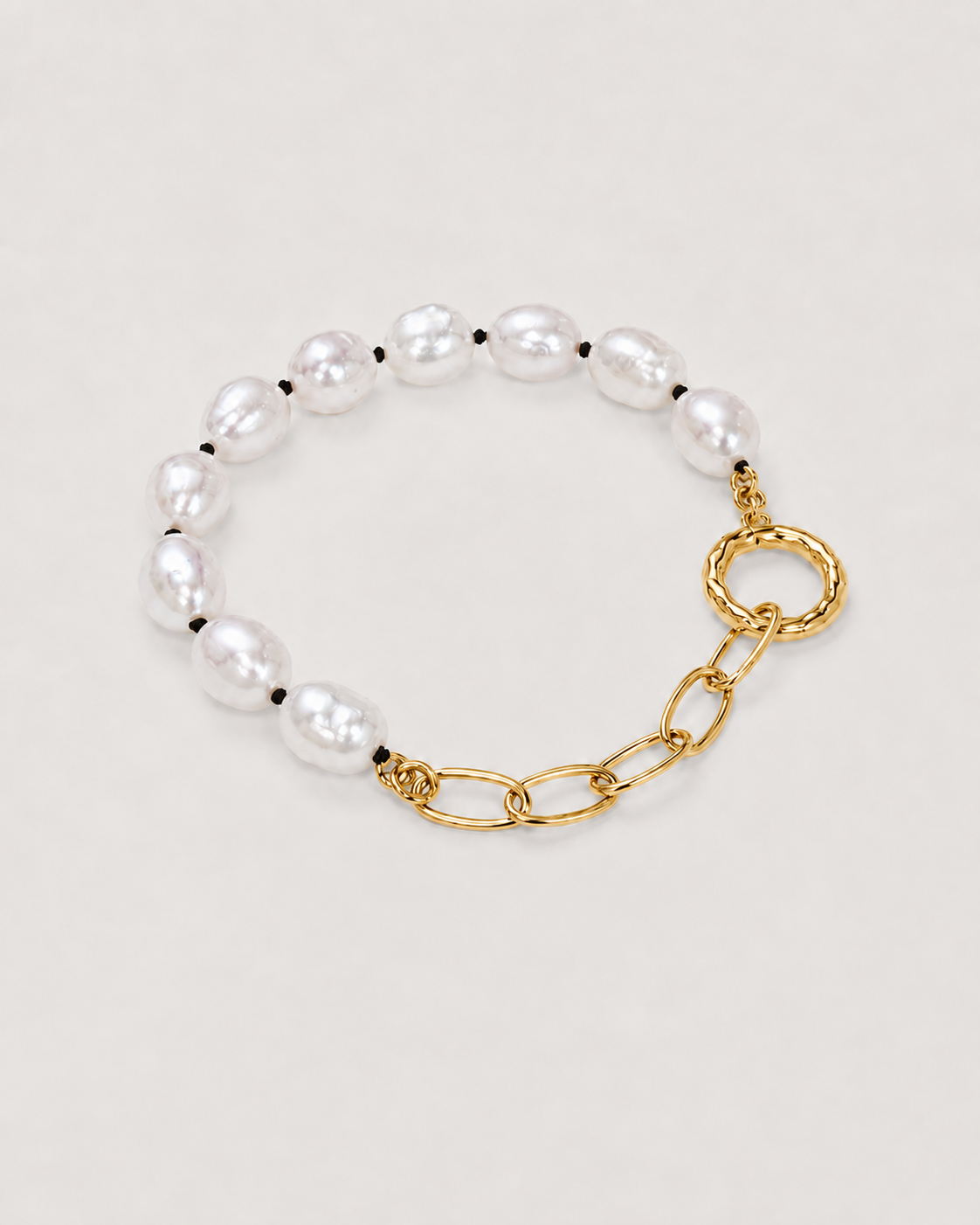 Élan Baroque Pearl Chain Bracelet