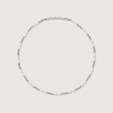 Argent Pearl Bar Necklace