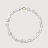 Moon Petal Flat Baroque Pearl Necklace