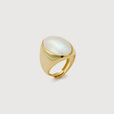Lumina Mother of Pearl Statement Ring- White