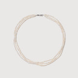 Ripple Triple-Strand Baby Pearl Necklace
