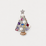 Noël Pearl Christmas Tree Brooch